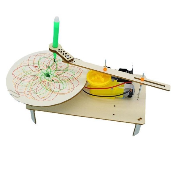 DIY Creative  træ elektrisk plotter Tegning Robot STEM Børn Model Automatisk Maleri Videnskab Elektronik Kits Eksperiment