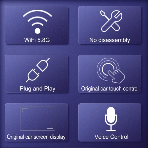 Mini Android Auto Carplay Trådløs Adapter AI Box Bil OEM Kablet Android Auto To Wireless USB Dongle