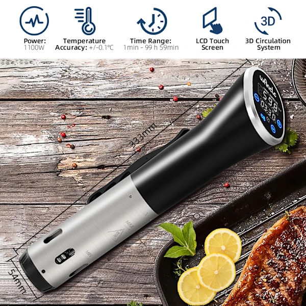 1100W Sous Vide Spis LCD Touch Immersion Cirkulator Exakt Matlagning IPX7 Vattentät Vacuum Spis med Digital Display
