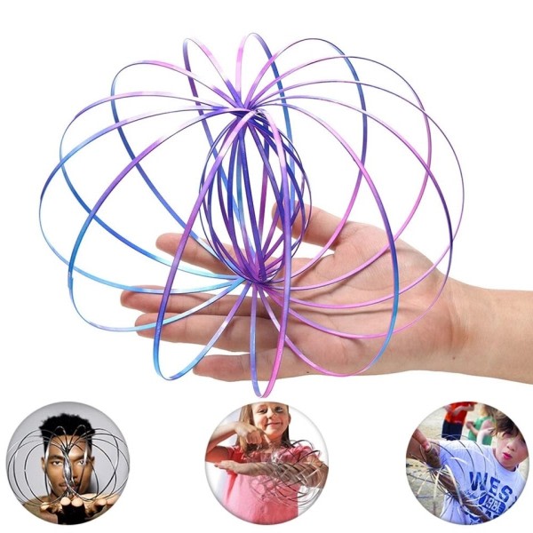 Flow Ring Kinetic Spring Toys  Amazing Flow Toy FlowRing Kinetic Spring Toy 3D Sculpture Ring