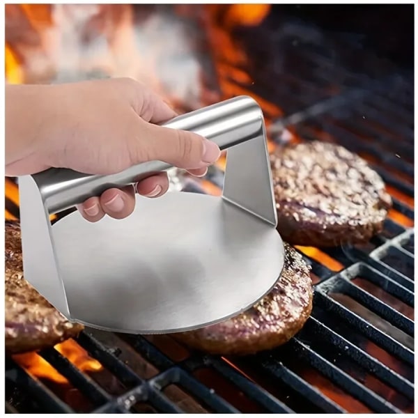 Rostfritt stål Smash burgare press hamburgare biffar kött masher cirkulär kött press form för deli kött kök tillbehör