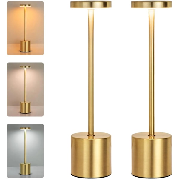 Classic Bord Lampe USB Opladbar Natt Lys Trinnløs Dimming Touch Desk Lampe