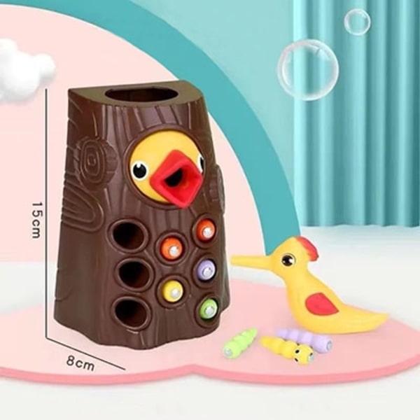 Montessori lelut magneetti puupekki pyynti mato pelit 2 3 vuoden tytöille pojille vauva hieno moottori taidot taapero lelu
