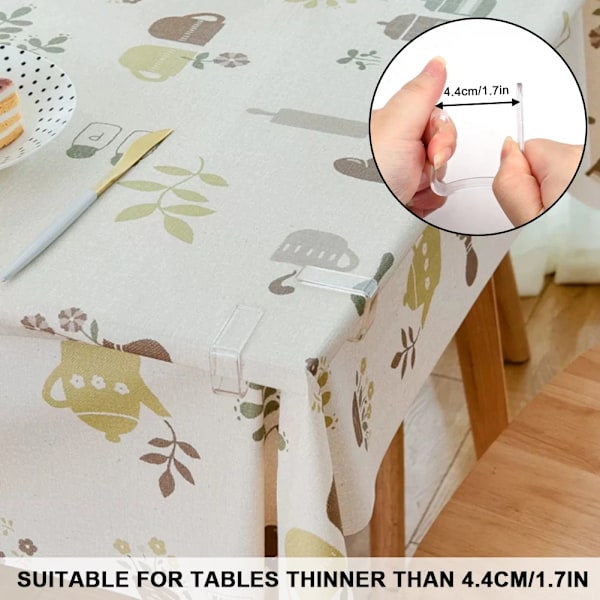 36 bitar bord tyg klämmor klar plast duk klämmor transparent bord klämma klämmor
