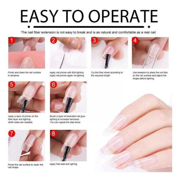 15 ml Nagelförlängning Gel Fiber Build Lim Gel Reparation Fiberglass Dekoration Gör-det-själv Nagel Nagel Lim Konst Nagel