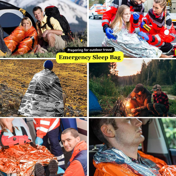 Bærbar Vanntett Emergency Survival Sleeping Bag