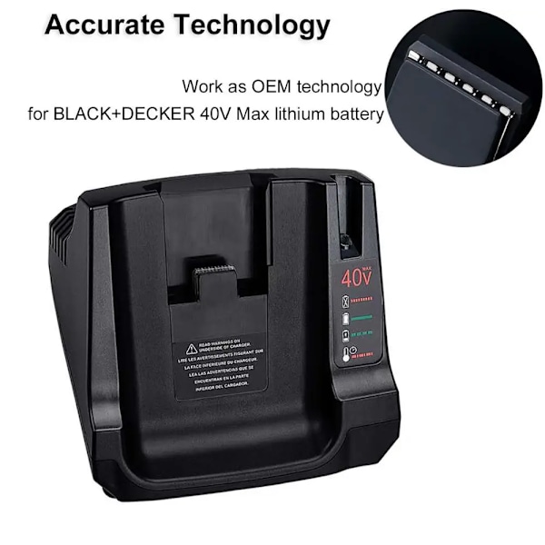 Pika Laturi Kaksois USB Mustalle & Decker 36V 40V Max Litium Ion akku