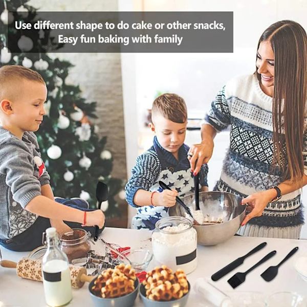 6 bitar Silicon Spatula Set Mat Grad Non Stick Värmebeständig Spatulas Turner