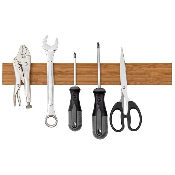 Kraftfull Vägg fäste Magnetisk Kniv Strip,Solid Bambu trä Kniv Rack,16 Inch