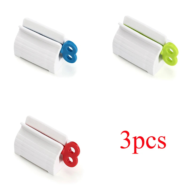 3 bitar Tandkräm Dispenser Squeezer Badrum Tillbehör Tandkräm Hållare Arrangör
