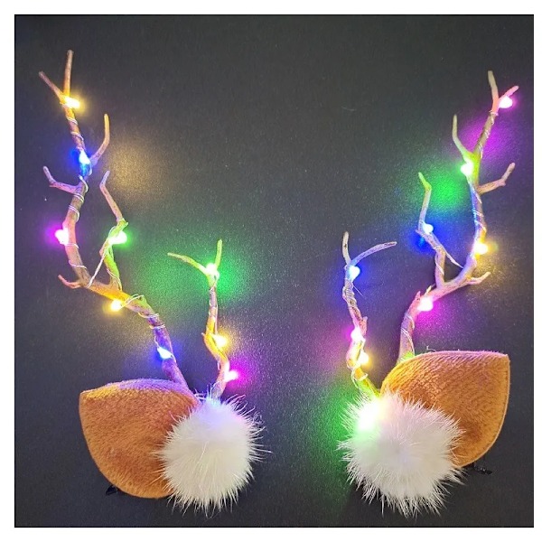 Jul Elg Øre Hår Klips Mote Kvinner Jente Jul Hårnål Xmas Fest Barrettes
