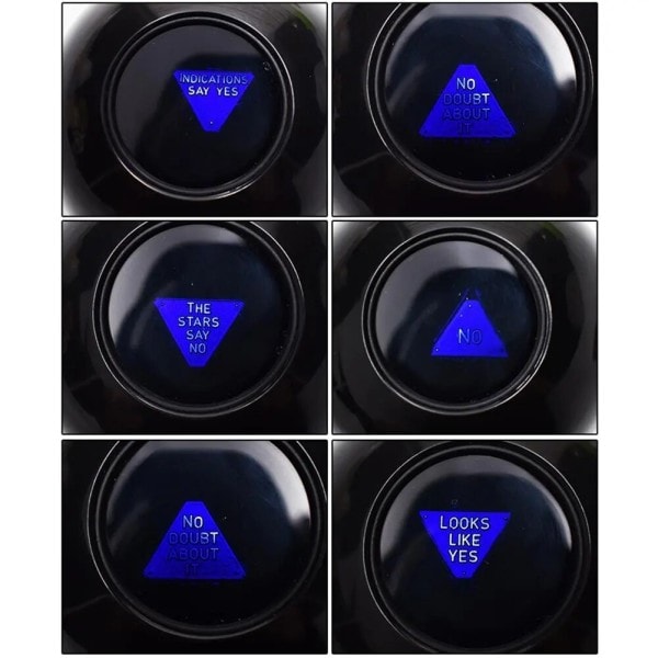 Sort 8 magiske rekvisitter 10CM Magic Ball Prophecy Magic Ball Sort 8 Magic Props