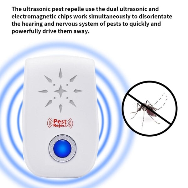 Ultraljud Anti Mygg Insekt Repeller Råtta Mus Kackerlacka Pest Råttor Reject Repellent