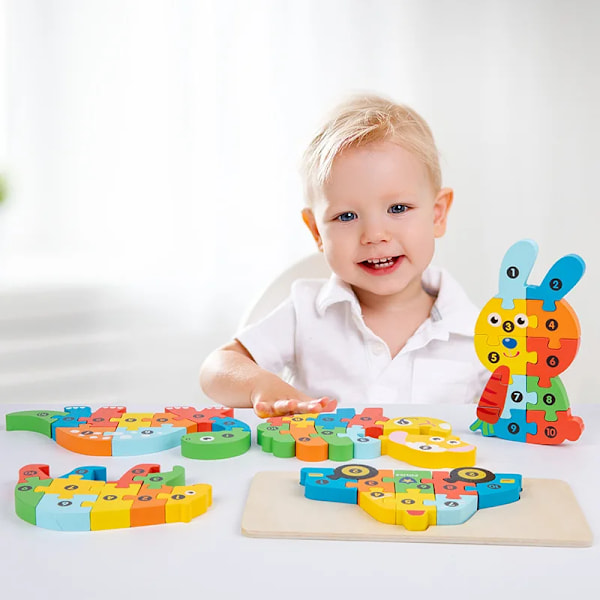 Montessori Trä Småbarn pussel