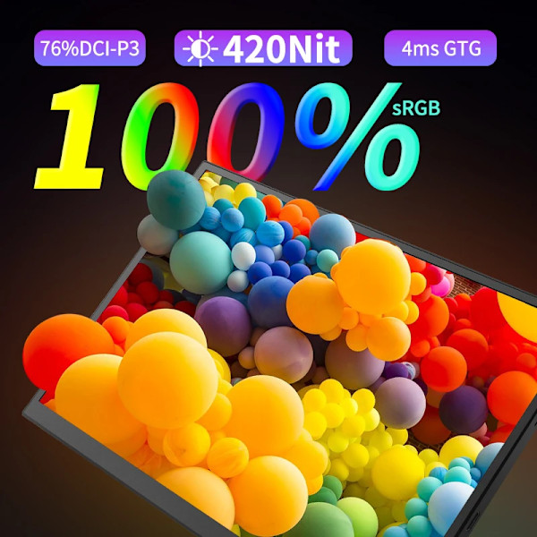 420 Cd/m ² 10,5 tommer Portable Monitor IPS FHD 1280P 100%SRGB Game Skærm