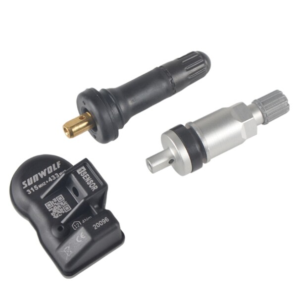 Programmerbar Sensor 315/433MHz 2in1 TPMS Gummi Metal Dæk Tryk Sensor