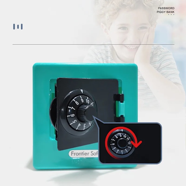 Mini Safe Piggy Indlån Bank Husstand Seddel Lås Adgangskode Penge Kasse