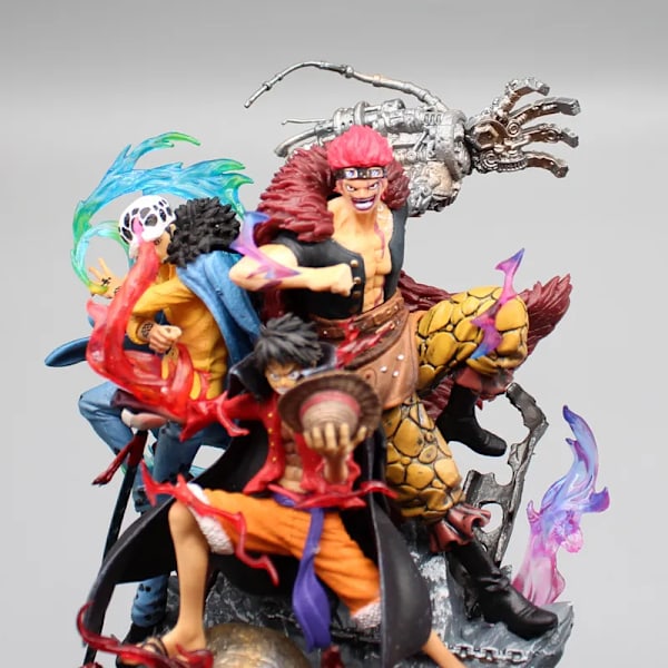 22 cm One Piece Figurine Three Captain Anime Figure Kid Law Luffy Action Pvc Model Statue