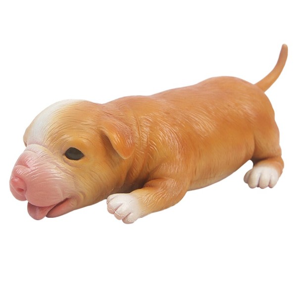 Fuld Silicone Reborn Hund Dukke med Øje Blød Silicone Realistisk Samlerobjekt Kunst Legetøj