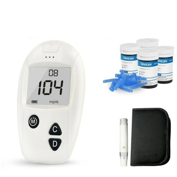 Blod glukose måler glukometer sett diabetes tester