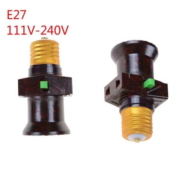 240V E27 Skrue Pære Holder Konverter Til Med Switch Lampe Socket