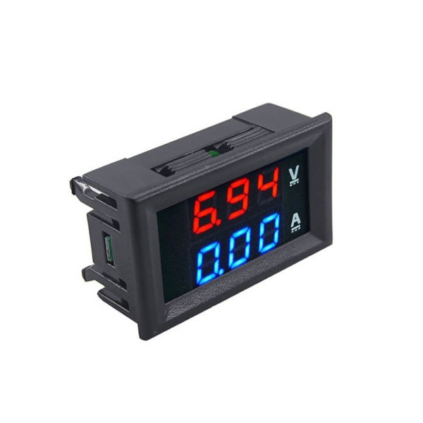 DC 100V 10A Voltmeter Amperemeter LED Detektor Digital Voltmeter Amperemeter Dobbel Digital Volt Amp Meter Måler