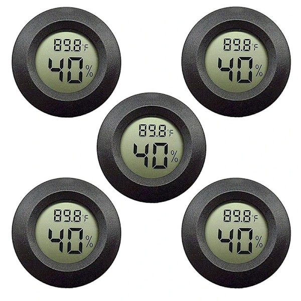 5 bitar Hygrometer Termometer Digital LCD Monitor Luftfuktighet Mätare mätare för luftfuktare avfuktare
