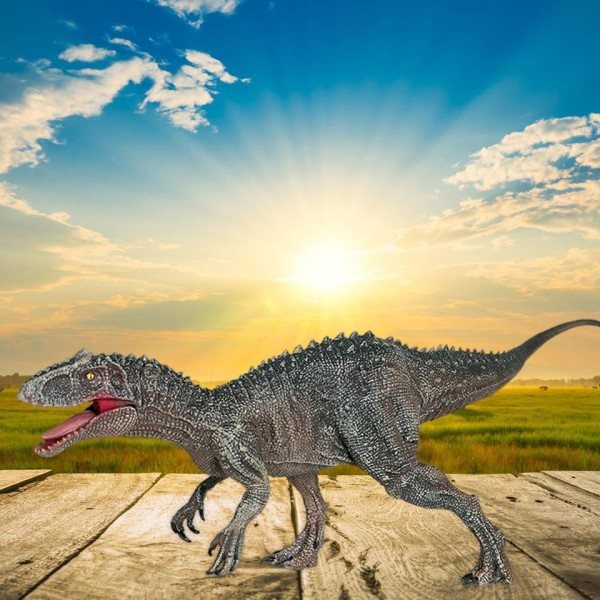 Jurassic Indominus Rex Med Rörlig Käke Leksak Dinosaurie Djur Figurer Världen Barn Modell Leksak