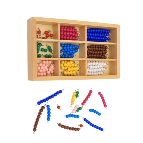 Lapset lelut Montessori materiaalit opetus puinen lelu värillinen takki taulu helmet matematiikka lelut