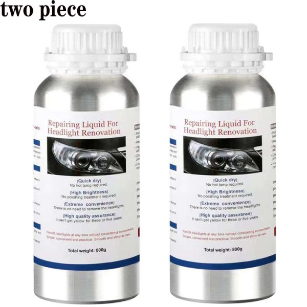 800ML Bil Forlygte Renovation Kit Bil Forlygte Polering Reparation Forlygte Restaurering sæt