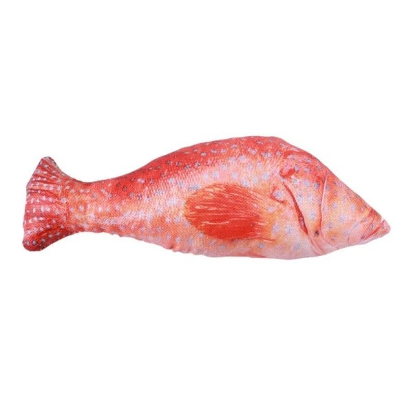 Sjov kæledyr fisk form legetøj lyd bid modstandsdygtig molar rengøring tænder kat tygge legetøj