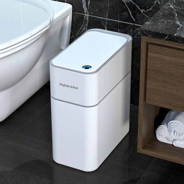 Smart badrum soptunna automatisk påsar elektronisk soptunna vit beröringsfri smal smart sensor sopor bin