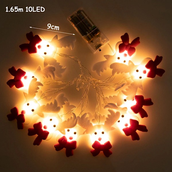 Jul Snømann Lys LED Snor Fe lys Garland jul Tre Dekor Hengende Ornament