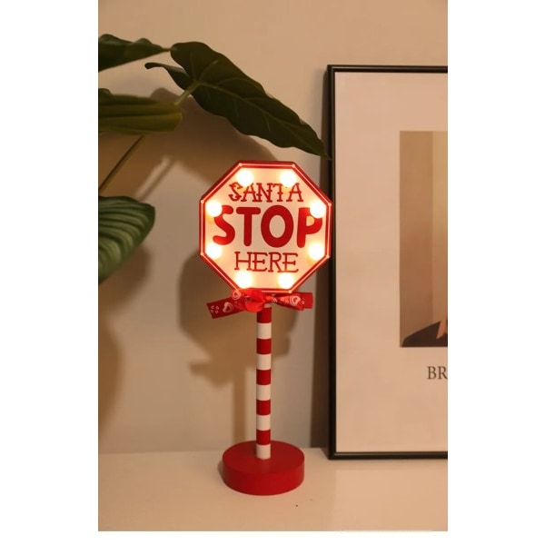 Jul Gata skylt Dekorativt Ljus Trä Jul Dag Mångsidigt Energi Spara LED Ljus