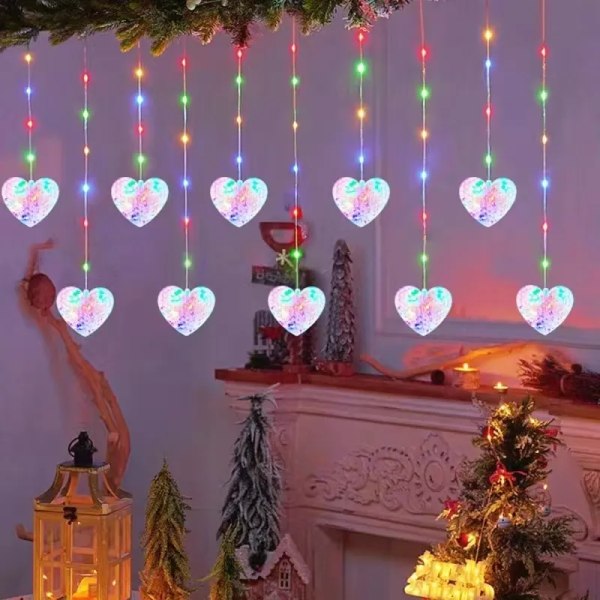 Ferie LED streng Lys Farverig Lys 8 Modes EU stik Udendørs Have Bryllup Hjem Værelse Jule Dekoration Lampe