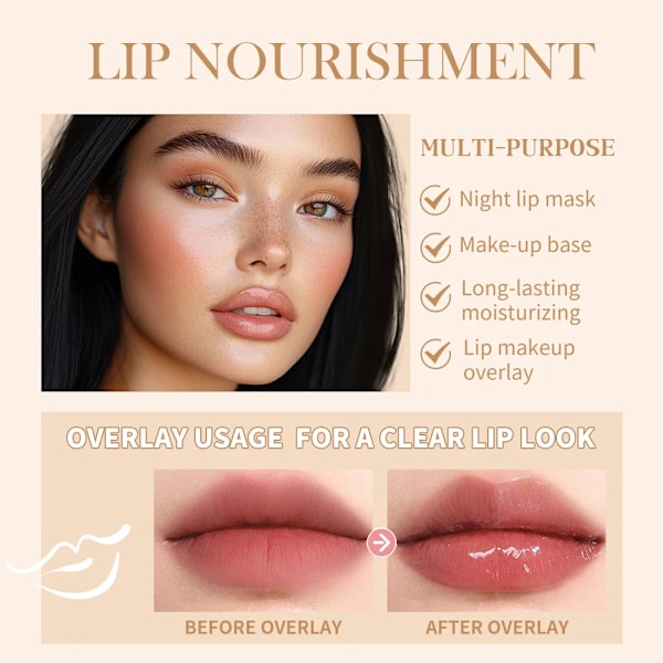 4 bitar  Läpp Balm Djup Fuktgivande Läpp Glaze Utjämnande Läpp Liner
