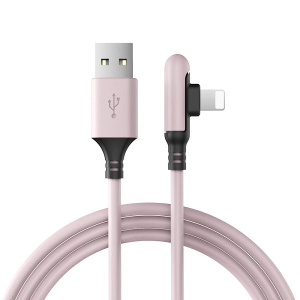 90 grader USB kabel til iPhone 14 13 12 11 Pro Max XR XS 8 7 6s 5s hurtig opladning oplader data kabel