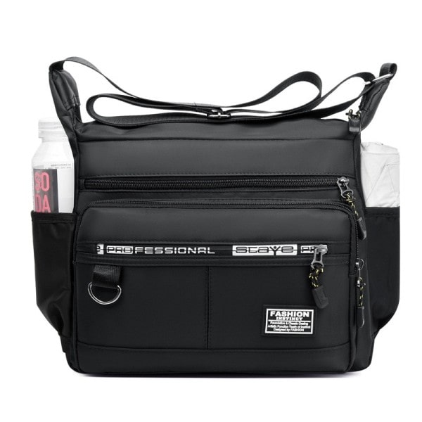 Mænd Single Skulder tasker Casual Crossbody Taske Vandtæt Mænd Forretning Udendørs Rejse Ensfarvet Lynlås Messenger tasker