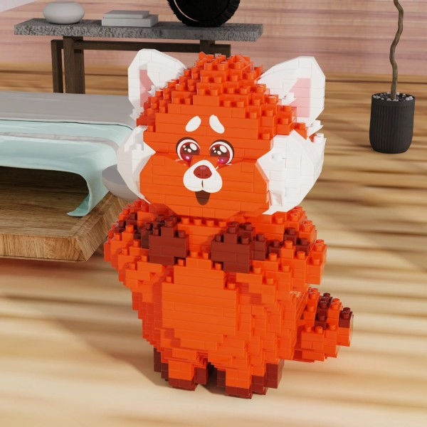 Disney Turning Rød Mikro Byggeklodser Gør-det-selv Panda Model Diamant Brick Figurer Legetøj