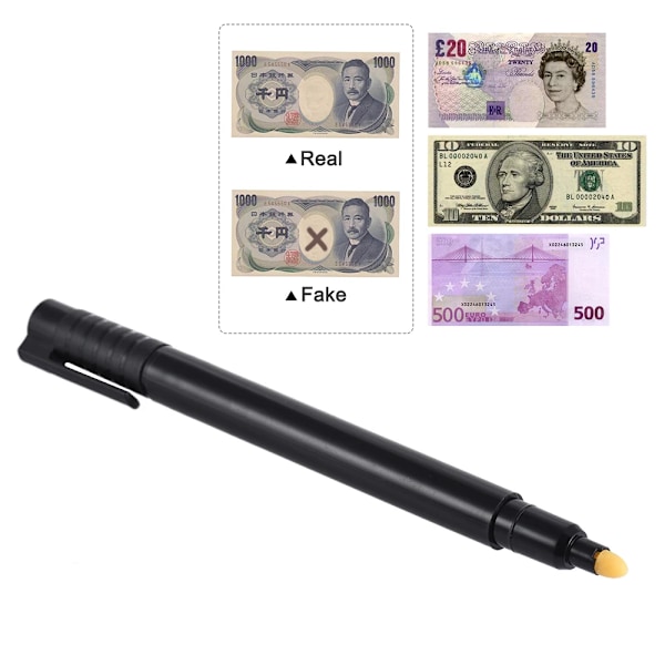 Falske Penge Tæller Detektor Pen Falske Sedler Tester Valuta Kontanter Check Markør for US Dollar Seddel Euro Pund Yen Won