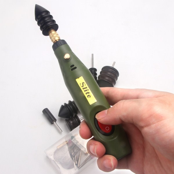 Bärbar mini läder polering elektrisk slip roterande bit slip kant polerare kit