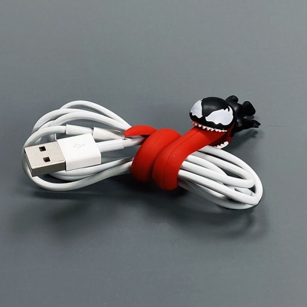 Funny Venom USB Kabel Tråd Data Linje Hållare Bil Motorcykel Tillbehör Kabel Bil Leksak Dekoration