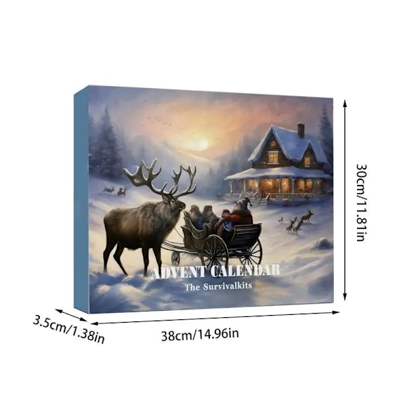 Jul advent kalender overlevelse værktøj sæt 24 dage 2024 jul nedtælling kalender