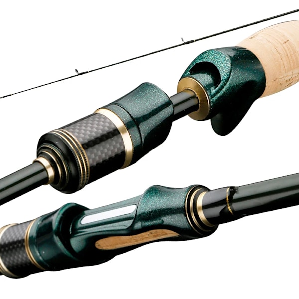 Spinning Casting Karbon Fiske Stang 4-5 Seksjoner 2,4m Bærbar Reisestang Spinning Fiske Stenger Fiske Tackle