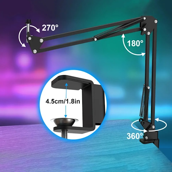 Professionell USB Streaming Podcast PC Mikrofon Studio Kardioid Kondensator Mic Kit med Bom Arm För Inspelning Twitch YouTube