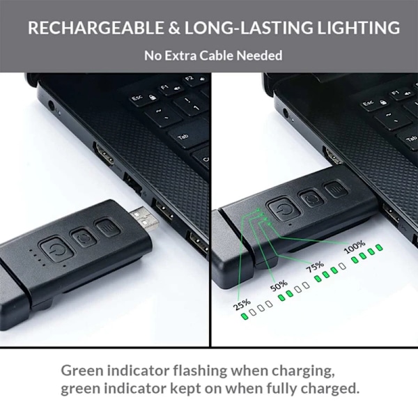 Bærbar Oppladbar Bok Lys med 3 Lys Modi Clip-on LED Lese Lys for Bøker Justerbar Lysstyrke Lese Lys