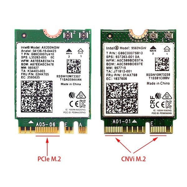Ny M.2 NGFF To Mini PCI-E (PCIe+USB) Adapter For M.2 Wifi Bluetooth Wireless Wlan Card Intel AX200 9260 8265 8260  For   bærbar PC