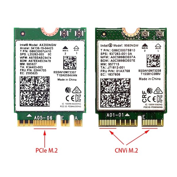 Ny M.2 NGFF To Mini PCI-E (PCIe+USB) Adapter For M.2 Wifi Bluetooth Wireless Wlan Card Intel AX200 9260 8265 8260  Til bærbar