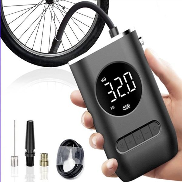 Bil Luft Pumpe Bærbar Mini Selvkørende Elektrisk Dæk Pumpe Luft Pumpe Håndholdt Trådløs Digital Display Opladning Pumpe