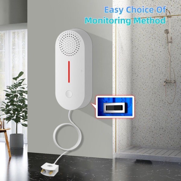 Smart Vann Lekkasje Sensor Vann Overløp Nivå Detektor Sikkerhet Lyd Alarm System Flom Lekkasje Sensor